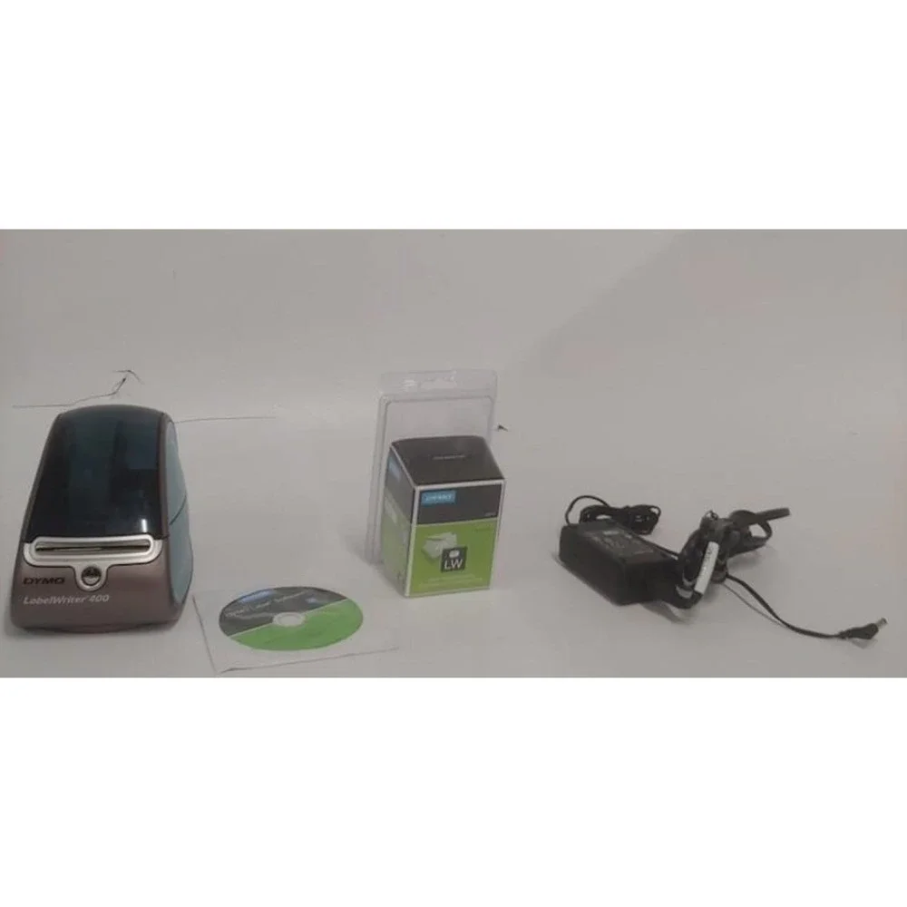 DYMO LabelWriter 400‎ Label Printer 93089 Silver Blue Excellent Bundle OS
